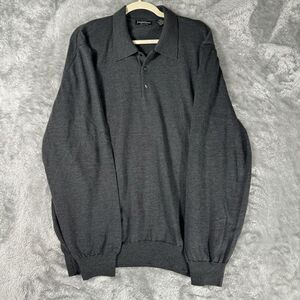 MENS JOSEPH‎ & LYMAN CREWNECK SWEATER SIZE XXL 100% MERINO WOOL Black